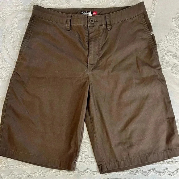 Quicksilver Boarding Apparel Men's Brown Casual Chino Shorts - Picture 1 of 6